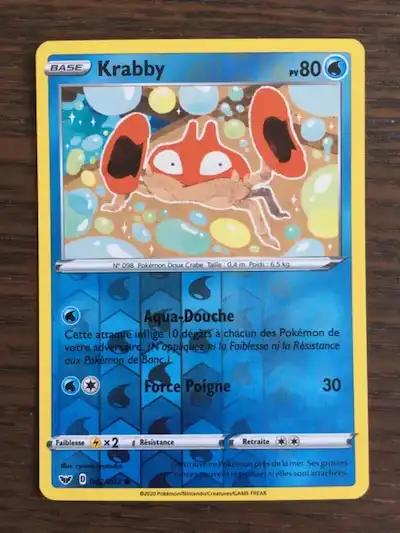 Krabby 042/202 épée et bouclier carte Pokémon EB01