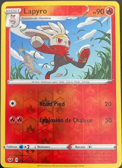 Lapyro 033/202 épée et bouclier carte Pokémon EB01