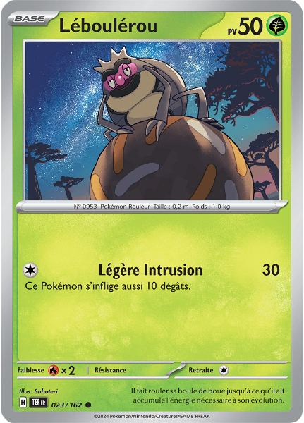 Léboulérou 023/162 Forces Temporelles EV05 carte Pokémon