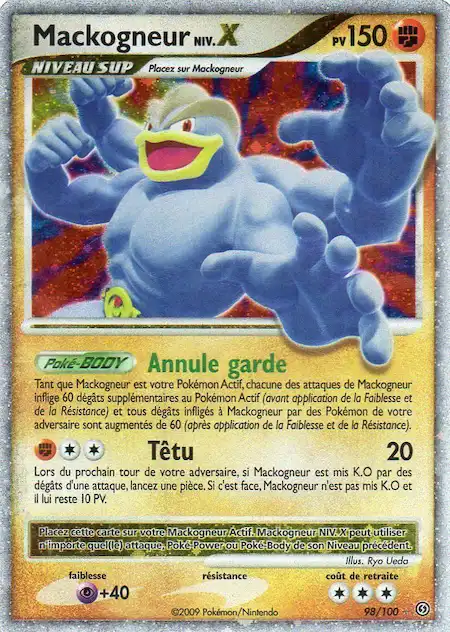 Mackogneur NIV.X 98/100 Diamant et Perle Tempête carte Pokémon