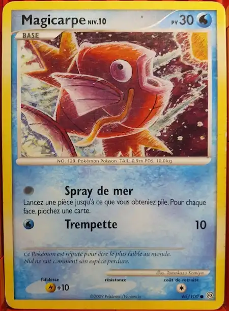 Magicarpe 65/100 Diamant et Perle Tempête carte Pokémon