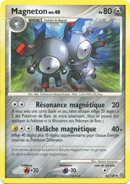 Magneton 42/100 Diamant et Perle Tempête carte Pokémon