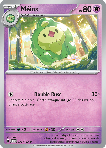 Méios 071/162 Forces Temporelles EV05 carte Pokémon