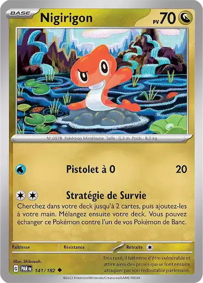 Nigirigon 141/182 Faille Paradoxe carte Pokémon