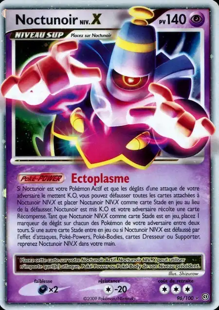 Noctunoir NIV.X 96/100 Diamant et Perle Tempête carte Pokémon