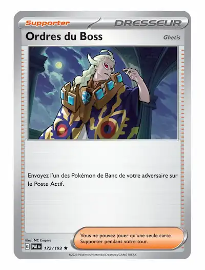 Ordres du Boss 172/193 évolutions à Paldea carte Pokémon