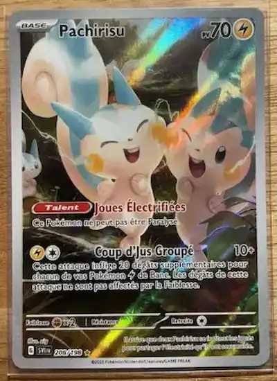 Pachirisu 208/198 Ecarlate et Violet carte Pokémon