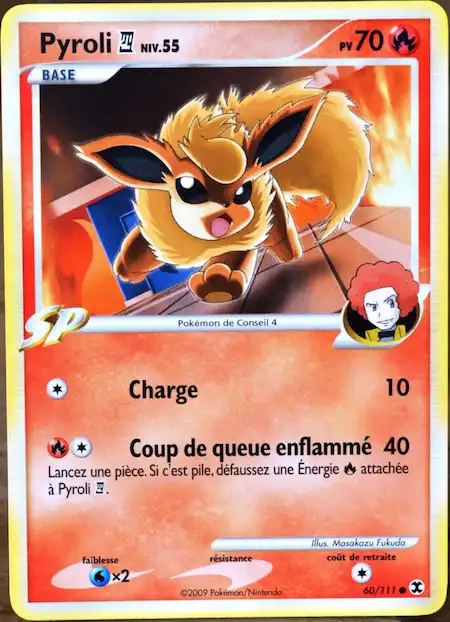 Pyroli Conseil 4 60/111 Platine rivaux émergeants carte Pokémon