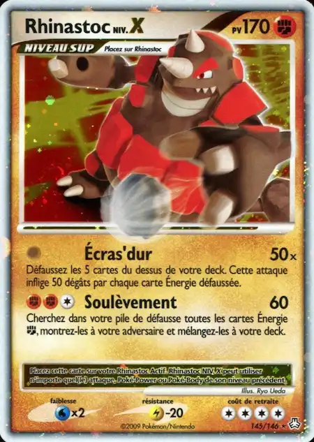 Rhinastoc NIV X 145/146 Diamant et Perle Eveil des Légendes carte Pokémon