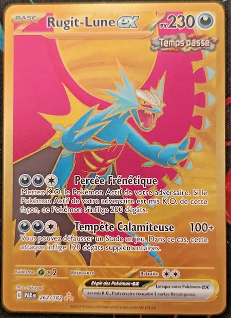 Rugit-Lune ex 262/182 Faille Paradoxe carte Pokémon