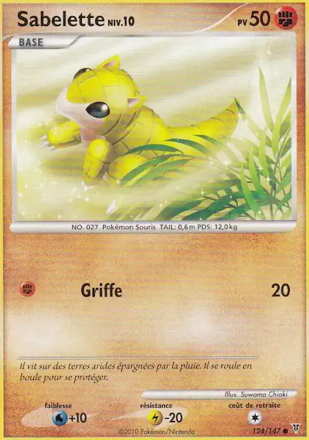 Sabelette 124/147 Platine vainqueurs suprêmes carte Pokémon