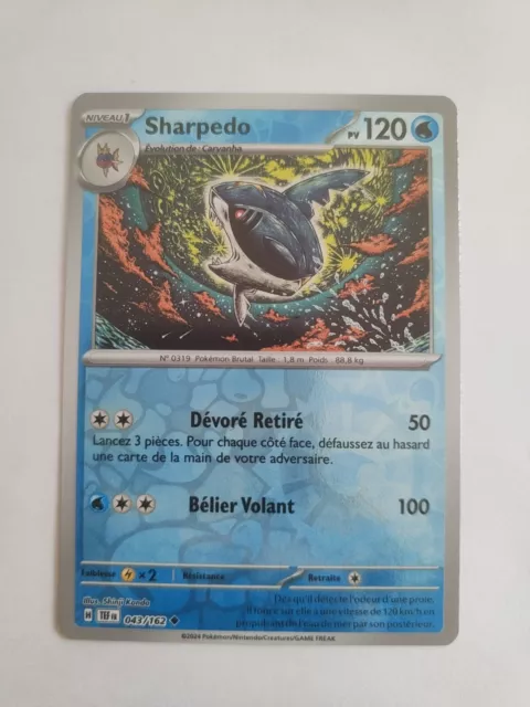 Sharpedo 043/162 Forces Temporelles EV05 carte Pokémon