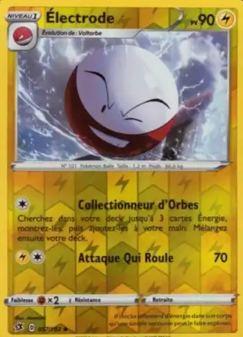 Électrode 057/192 clash des rebelles EB02 carte Pokémon