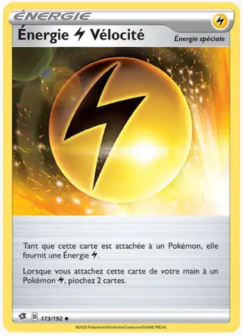 énergie Vélocité 173/192 clash des rebelles EB02 carte Pokémon