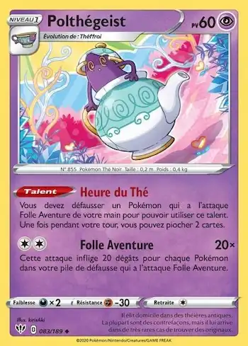 Polthégeist 083/189 Ténèbres Embrasées EB03 carte Pokémon