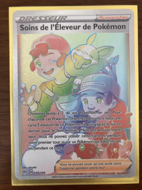 Soins de l&#8217;Éleveur de Pokémon 195/189 Ténèbres Embrasées EB03 carte Pokémon