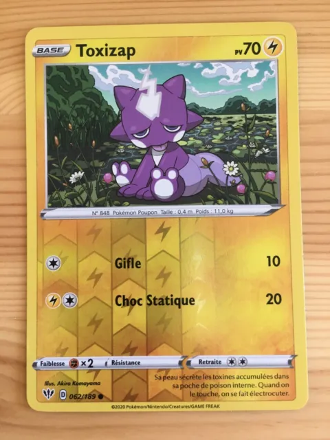 Toxizap 062/189 Ténèbres Embrasées EB03 carte Pokémon